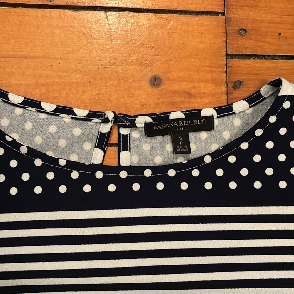 Banana Republic Black and White Patterned Mini Dress - Picture 4 of 6